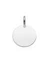 Colgante Unisex de plata Chapa redonda lisa - Plata 925