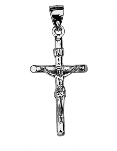 Colgante Cruz de plata con cristo realzado (1.50grms 13x26mm)