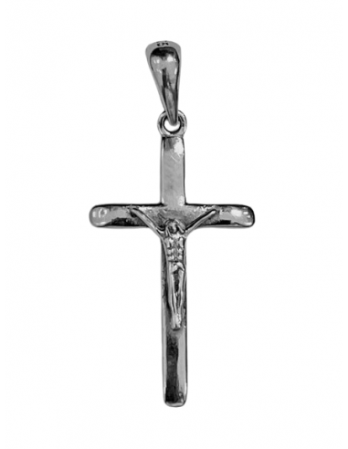 Colgante Cruz de plata con cristo realzado (1.10 grms 14x26mm)