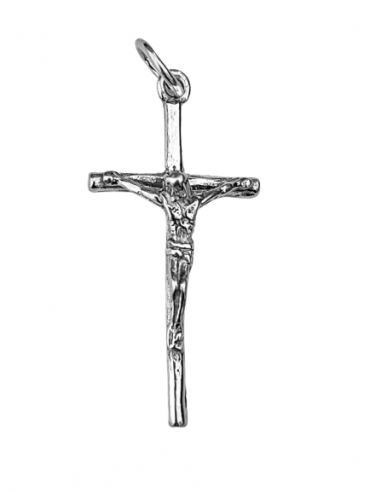 Colgante Cruz de plata con cristo realzado (1.50grms 15x31mm)