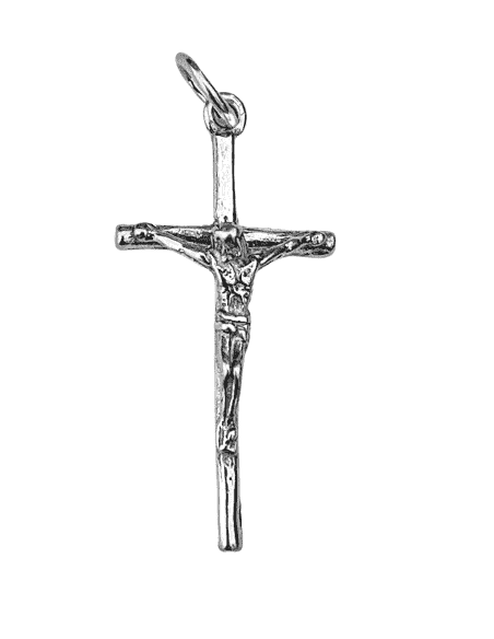 Colgante Cruz de plata Crucifijo de Plata de Ley con Cristo en Relieve – Plata 925