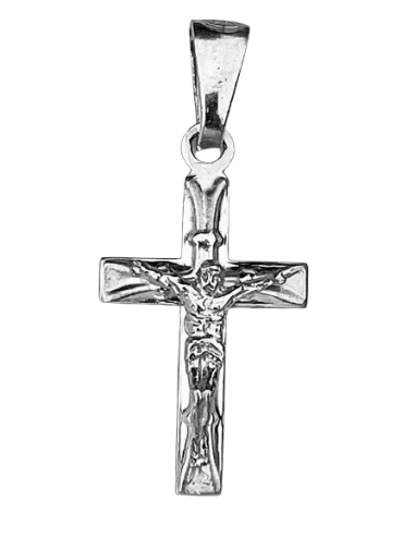 Colgante Cruz de plata con cristo realzado ( 1.50grms 13x24mm)