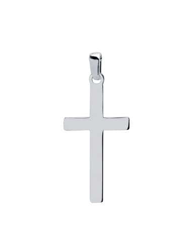 Colgante Cruz Lisa de Plata de Ley - Plata 925