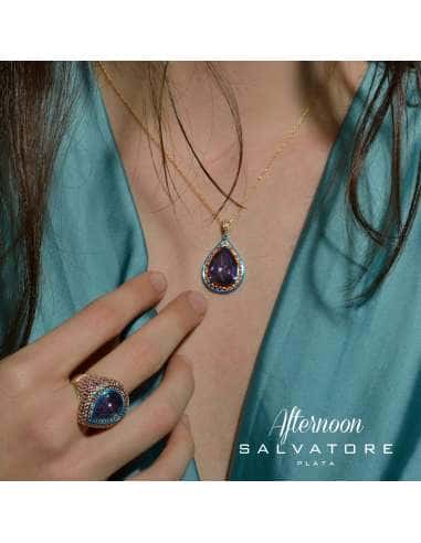 Anillo para Mujer de plata con Cristal Precioso y Circonitas - Salvatore 211S0184/14
