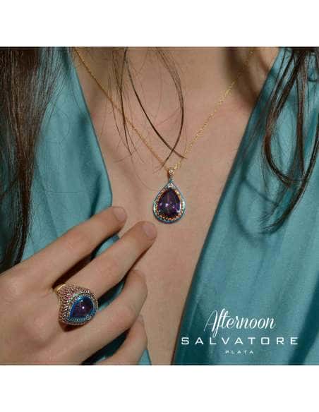 Anillo para Mujer de plata con Cristal Precioso y Circonitas - Salvatore 211S0184/14