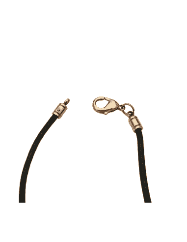 Collar para Mujer Hilo Negro Colgante Corazón Acero Color Cobre