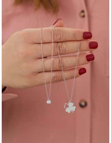 Collar para Mujer plata de 1 ley corazón - Marea D02607/AL