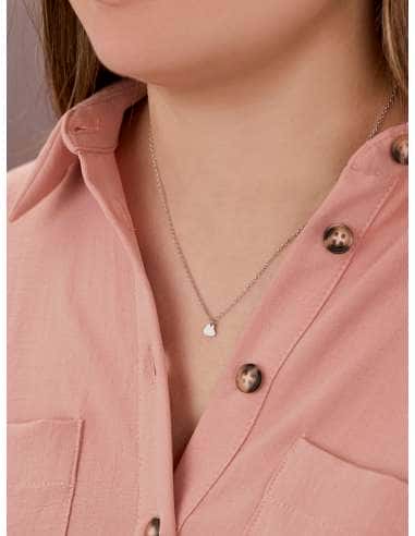 Collar para Mujer plata de 1 ley corazón - Marea D02607/AL
