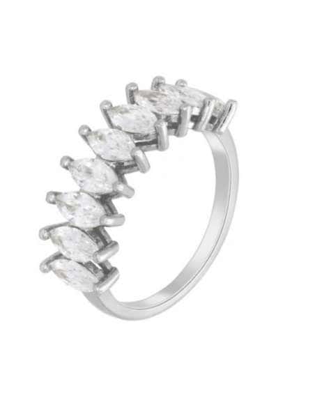 Anillo para Mujer Plata con 9 Circonitas Navette - Marea D02106/AW12