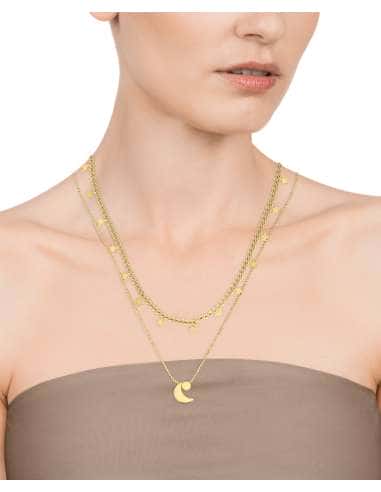 Collar para Mujer de Acero Dorado Estrella y Luna - Viceroy 1348C01012