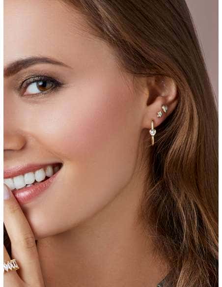 Pendientes para Mujer rectangulares con circonita en forma de corazón - Marea D02101/CK