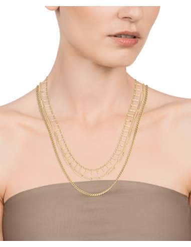 Collar para Mujer de Acero Dorado Tres Cadenas - Viceroy 1336C01012