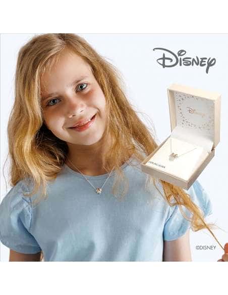 Collar Minnie Plata con Lazo Oro Rosa y Detalles Rosas - Disney AG0007C