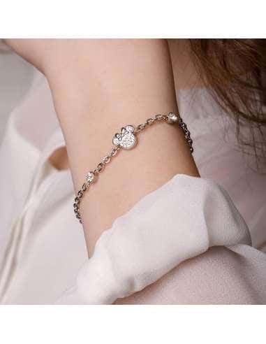Pulsera para Niña de Acero Minnie con Circonitas - Disney ST0025B
