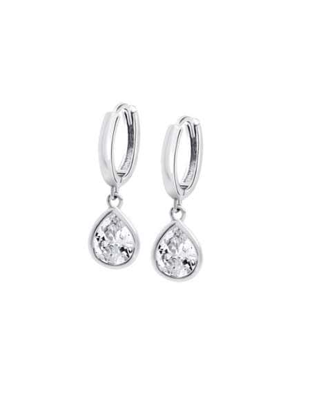 Pendientes para Mujer Aro Colgante Circonita en Plata de Ley -  Lotus LP3563-4/1