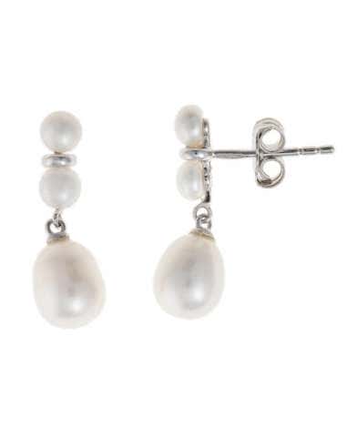 Pendientes para Mujer  Aro Pera en Plata con Baño de Oro - Salvatore 272A0014