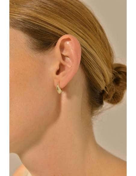 Pendientes para Mujer Aro Pera en Plata con Baño de Oro - Salvatore 213A0557