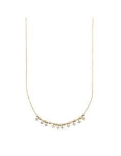 Collar para Mujer Plata de ley con  bolitas y circonitas colgantes - Salvatore 213C0175
