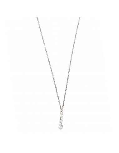 Collar para Mujer Plata de ley colgante con 3 circonitas - Salvatore 136C0373