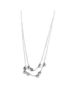 Collar para Mujer Plata de ley con chapitas alabeadas y redondas - Salvatore 268C0002