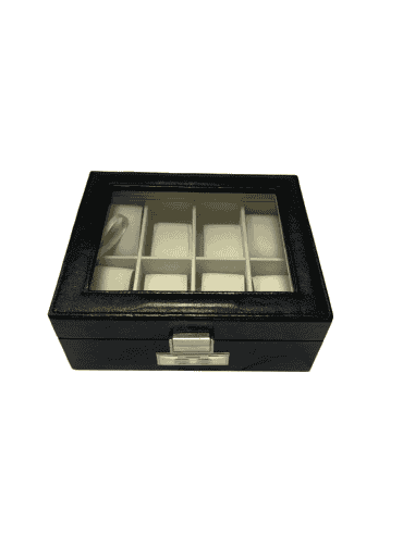 Joyero relojero 8 relojes tapa de cristal - Global Argenti LU 8196