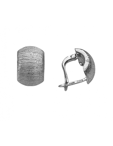 Pendientes para Mujer Curvos Mate con Acabado Brillante en Plata - Plata 925