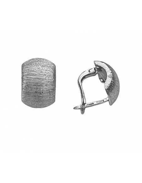 Pendientes para Mujer Curvos Mate con Acabado Brillante en Plata - Plata 925