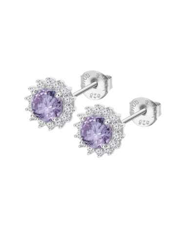 Pendientes para Mujer Halo en Plata con Circonita Lavanda - Lotus LP3791-4/2