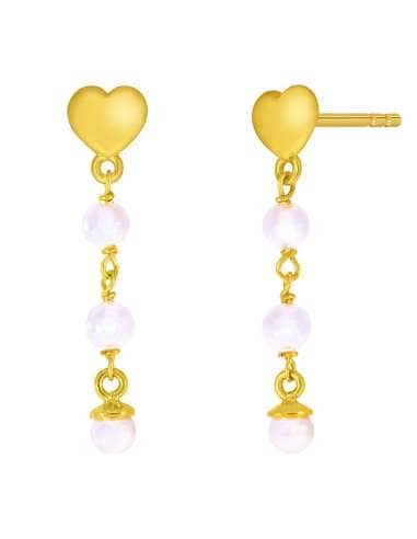 Pendientes para Mujer Pendientes Corazón Multiperla plata chapada en Oro - Marea D02901/AS