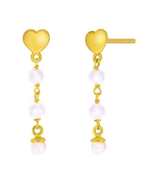 Pendientes para Mujer Pendientes Corazón Multiperla plata chapada en Oro - Marea D02901/AS