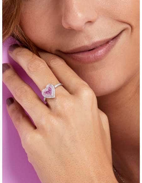 Anillo para Mujer Plata de Ley con Circonitas Rubí - Marea D02906/AK16