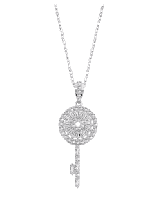 Collar para Mujer de Plata colgante con forma de LLave y circonitas - Lotus LP3703-1/1