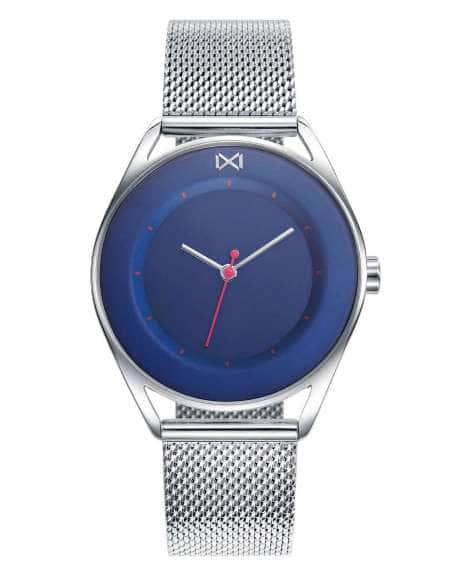 Reloj para Mujer Correa de Malla y Esfera  Azul y Rojo - Mark Maddox MM7109-36