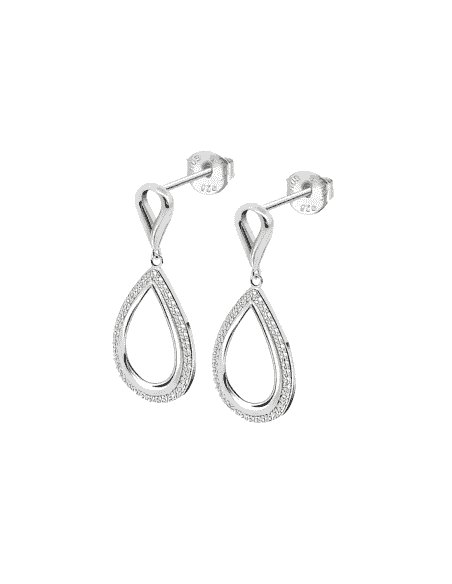 Pendientes para Mujer en Plata de ley en forma de Lágrima - Lotus LP3717-4/1