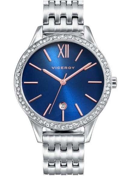Reloj para Mujer de Acero con Esfera Azul y Bisel con Circonitas - Viceroy 471102-33