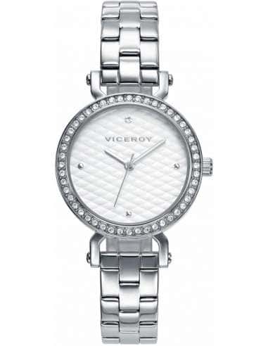 Reloj para Mujer de Acero Plateado con Circonitas y Esfera Texturizada - Viceroy 40912-07