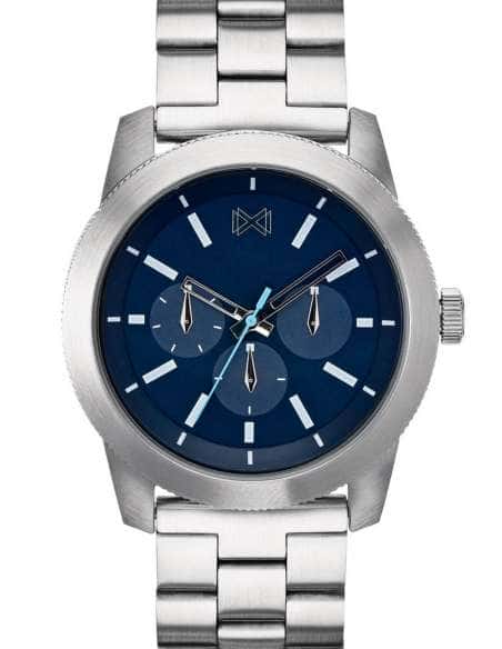 Reloj para Hombre Cronógrafo en Acero Plateado con Esfera Azul - Mark Maddox HM0101-37