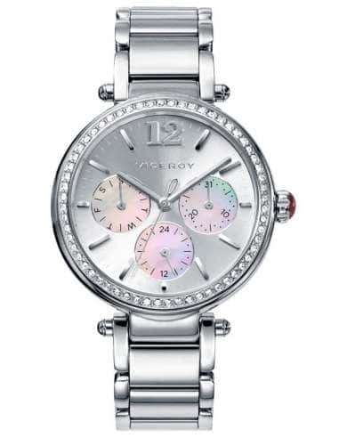 Reloj para Mujer de Acero con Bisel de Circonitas y Esfera Multifunción - Viceroy 471056-15