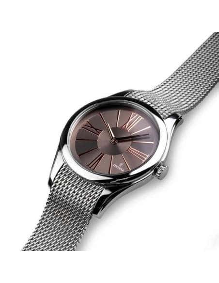 Reloj para Mujer de Acero con Correa de Malla y Esfera Negra con Números Romanos - Festina F16962/2