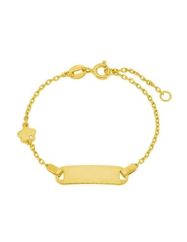 Pulsera escalava para Niña con Flor y Circonita de Plata dorada - Marea D03403/AB