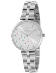 Reloj para Mujer Plateado con Cristales Rosa y Azul - Marea B54223/1