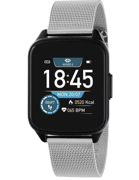 Reloj Unisex Smartwatch negro con Malla Milanesa - Marea B59007/4