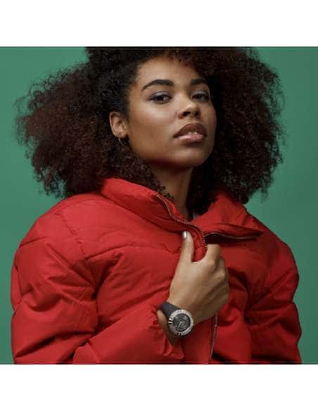 Reloj para Mujer Correa de Silicona Negra y Bisel con Circonitas - Calypso K5659/4