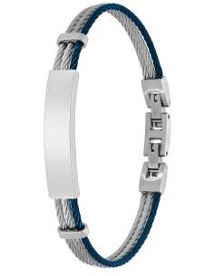 Pulsera esclava para Hombre Triple bicolor acero trenzado...