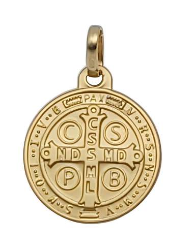 Medalla San Benito - Oro Amarillo 18K
