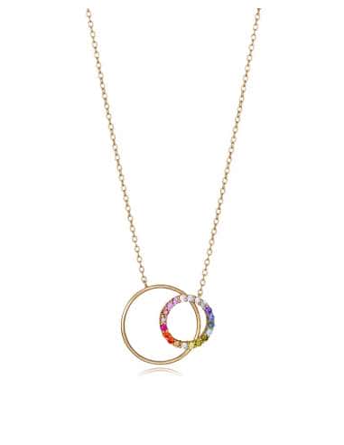 Collar para Mujer de plata dorada con circonitas  de colores - Viceroy 4128C100-39