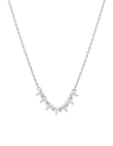 Collar para Mujer plata rodiada con circonita clavada - Marea D02507/AA