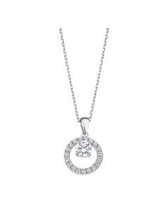 Collar para Mujer colgante con un cerco de circonitas -...