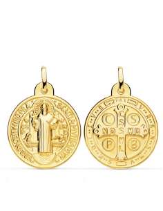 Medalla San Benito - Oro Amarillo 18K