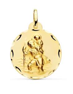 Medalla  San Cristóbal - Oro amarillo 18k